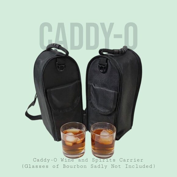 Caddy-O Dual Bottle Bourbon Carrier | Insulated Travel Case - Picture 1 of 11